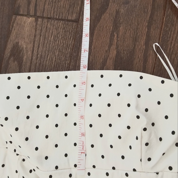ZARA Polka-dot Strappless A-Line Dress - Picture 5 of 7